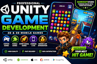 develop additive 2d puzzle game in unity for android and ios