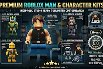 model roblox character assets custom, custom npc and r15 avatars