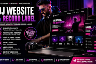 design professional music artist dj band and record label on squarespace
