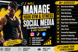 manage your gym and fitness social media to grow followers and get clients