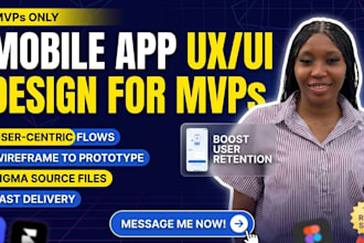 design your mobile app mvp UI UX for ios and android
