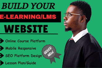 build wordpress lms website, lms online educational website, elearning website
