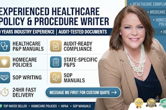 write your healthcare policy and procedure documents
