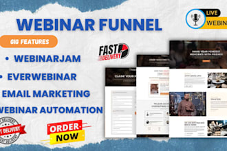 setup webinar funnel on webinarjam, webinarkit, everwebinar, automation