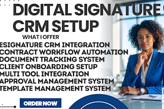 setup digital signature CRM with docusig pandadoc and zoho sign automation