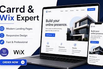 design carrd website carrd landing page and redesign carrd website and wix desig