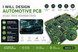 design automotive pcb layout and develop embedded firmware