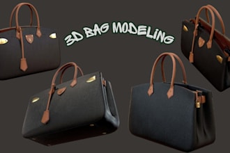 do 3d handbag fashion bag design modeling, photorealistic renders, manufacturing