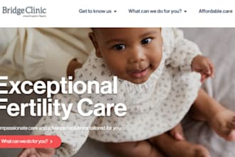 design wix fertility clinic website ivf clinic surrogacy agency pgt website