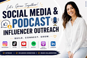 do podcast outreach, influencer outreach for your brand visibility