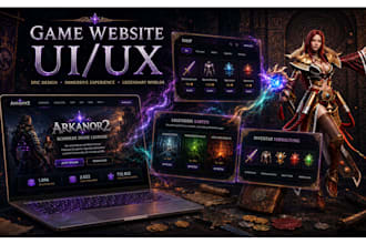 design a professional esports or gaming community website