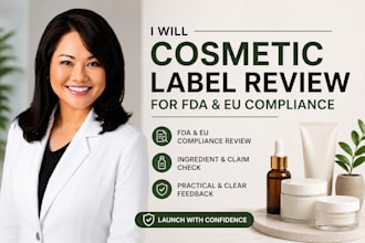 review your cosmetic label for fda and eu compliance