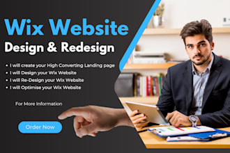 redesign desgin your wix, wix studio website,  wix landing page