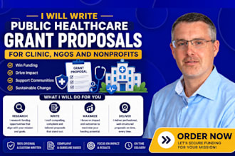 write public healthcare grant proposals for clinic, ngos and nonprofits