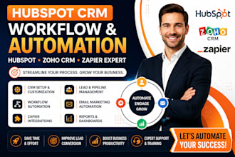 setup hubspot CRM workflows and zapier integrations professionally
