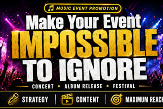 promote your music concert, album release or festival for maximum reach