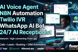 n8n ai agent twilio IVR voice ai call receptionist n8n twilio whatsapp n8n agent