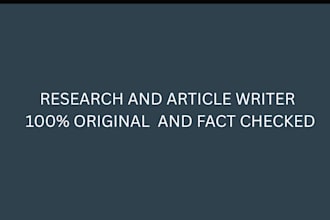 write thoroughly researched articles on science