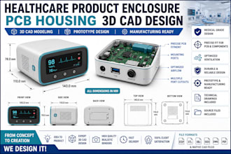 design healthcare product enclosure pcb housing 3d cad prototype modeling