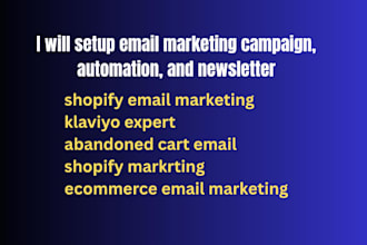 setup shopify email marketing klaviyo flows and abandoned cart email