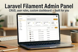 build laravel filament admin panel with crud and user management