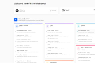 build laravel filament admin panel with crud and user management