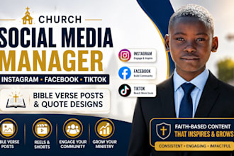 be your church instagram facebook tiktok manager for bible verse posts