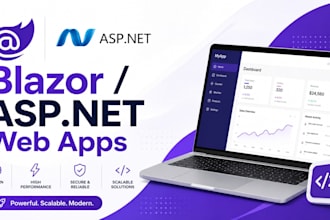 create a custom blazor and asp net web app