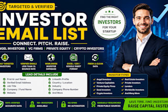 provide 10k verified investore email list from usa and europe