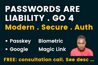secure your admin user auth with passkey wtout password