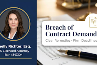 write a powerful breach of contract demand letter as a US attorney