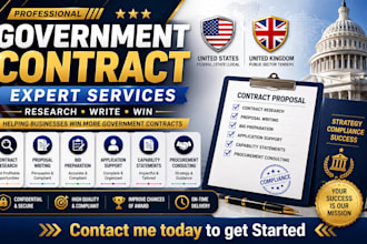 research government contracts and write winning bid proposals