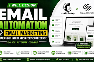 design email automation email marketing mailchimp integration for squarespace