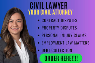your civil lawyer in civil law, family, child custody, divorce and tor