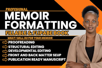 format your memoir personal story faith book into fillable and flippable book