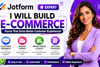 build ecommerce customer feedback, inquiry forms via jotform smart order lookup