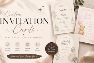 create luxury professional invitation cards for events