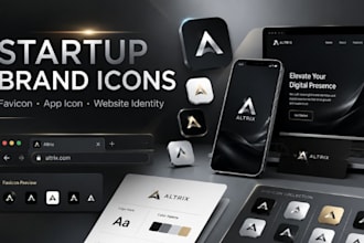 design custom brand icon, favicon, design for website