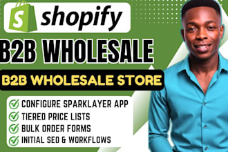 setup shopify b2b, install configure sparklayer app shopify b2b wholesale store