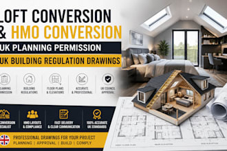 do loft conversion and hmo conversion for UK planning permission UK building reg