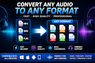 convert your audio file to any other audio format