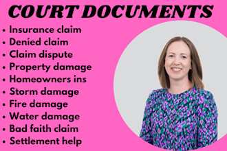 be your lawyer in insurance claims, denials, property losses,nda and settlements