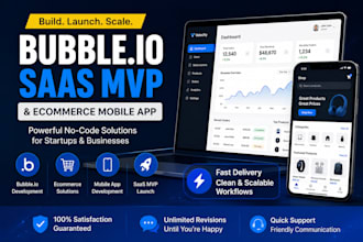 build bubble io saas mvp and ecommerce mobile app