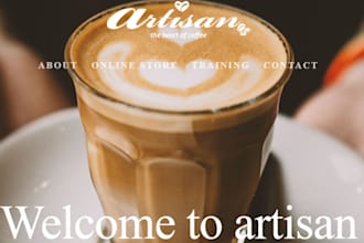 design wix artisan coffe website artisan bakery natural wine bar website