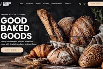 design wix bakery website cake shop pastry online ordering ecommerce website