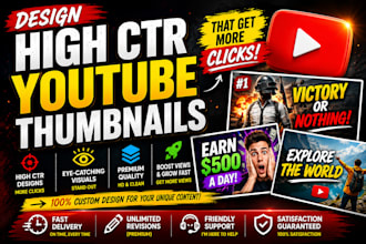 design high CTR youtube thumbnails