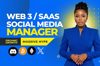 be your web3 crypto blockchain saas fintech startups social media manager