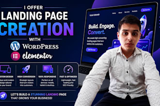 custom landing page with wordpress and elementor