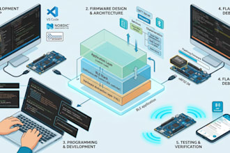 design and program nrf52 bluetooth low energy ble firmware development