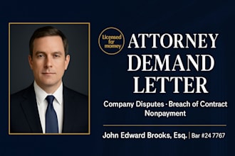 draft an official attorney demand letter to resolve your company dispute legally